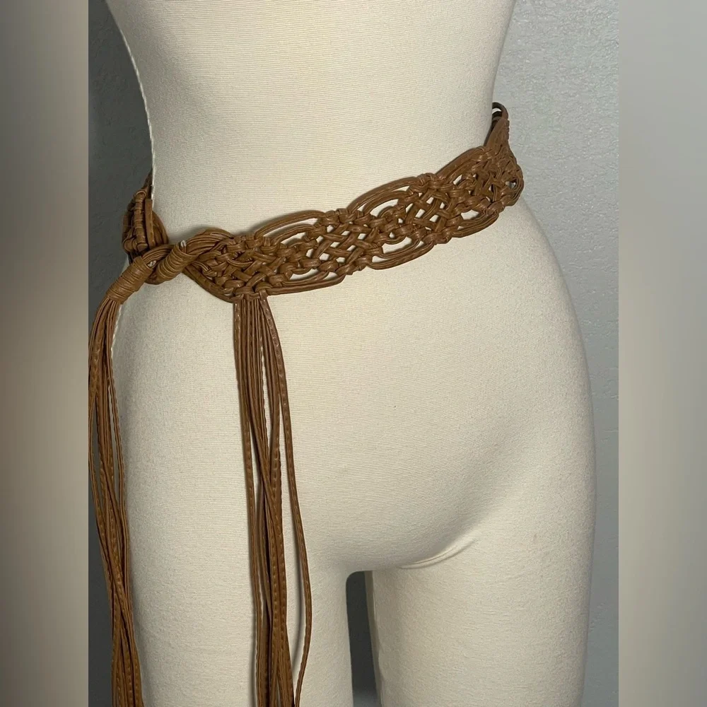 Tan Braided Belt with Bohemian Style - Picture 3 of 5